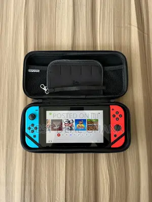 Nintendo Switch With Games and Carrying Case