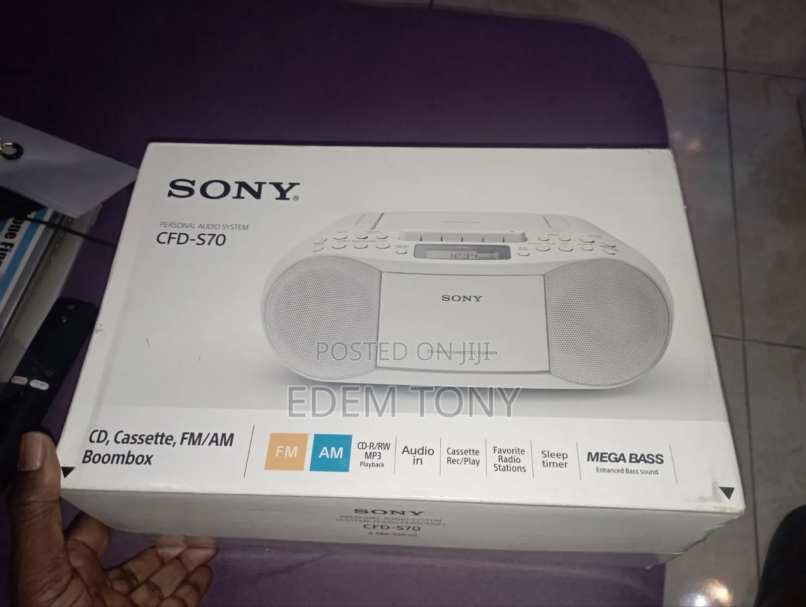 Sony CFDS70W Cassette/Cd Boombox
