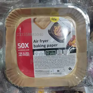 50x Disposable Premium Air Fryer Baking Paper Liners (Round & Square)