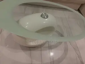 Modern Oval Glass Coffee Table