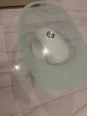 Modern Oval Glass Coffee Table