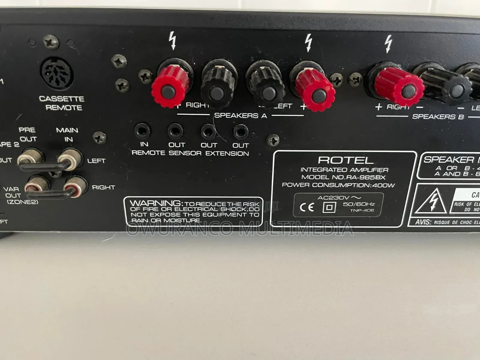 Rotel RA-985BX Stereo Amplifier 400W Audiophile HiFi Phono Pre-Out