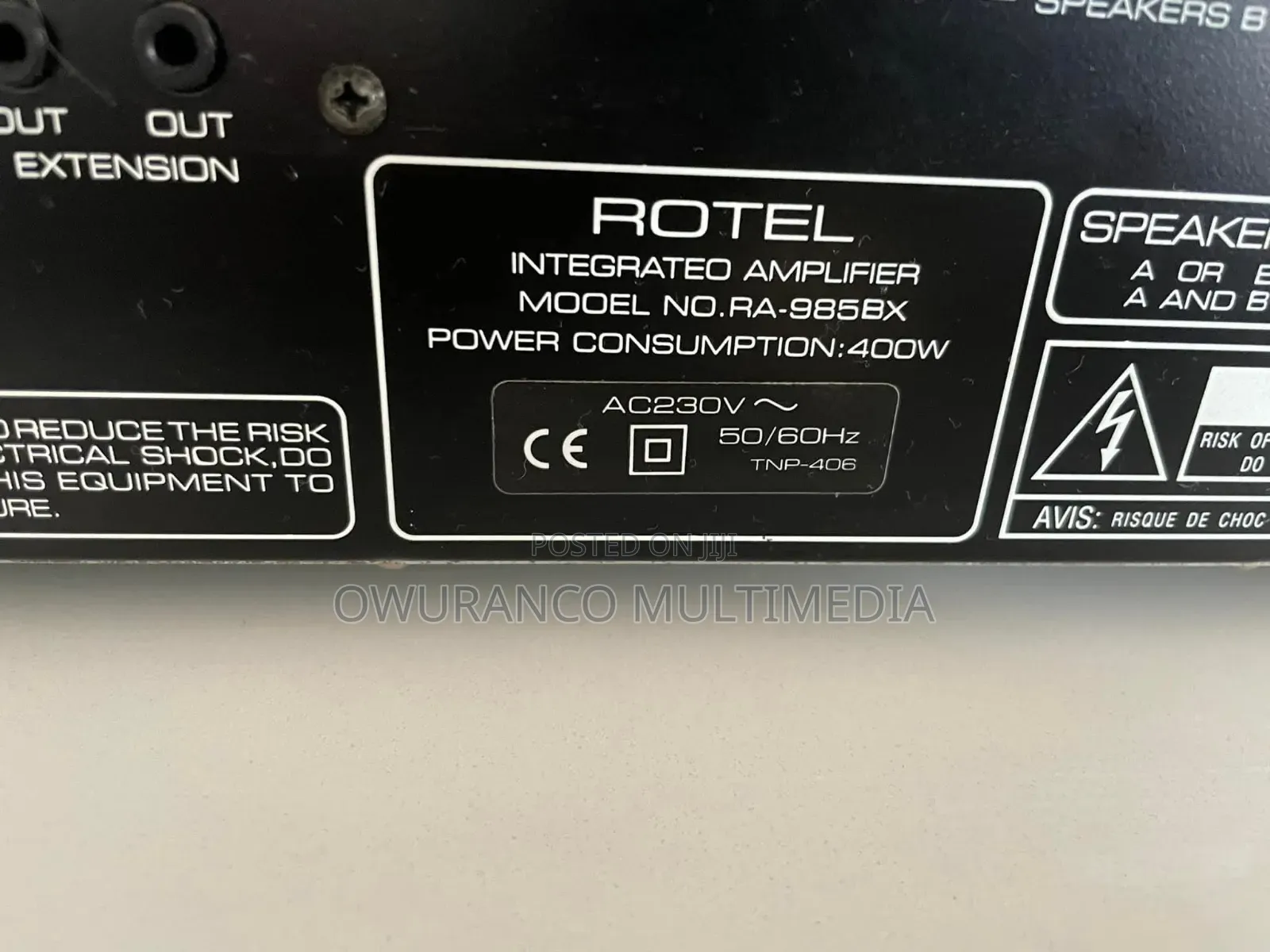 Rotel RA-985BX Stereo Amplifier 400W Audiophile HiFi Phono Pre-Out