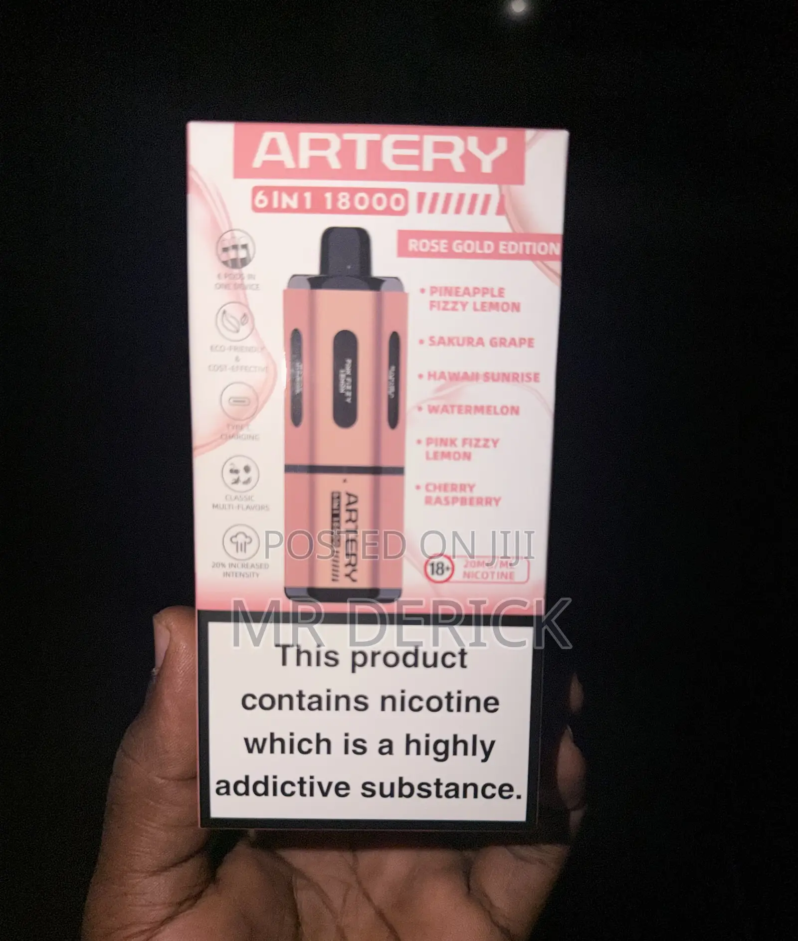 Artery 6 in 1 Vape 18000 Puff - Rose Gold Edition