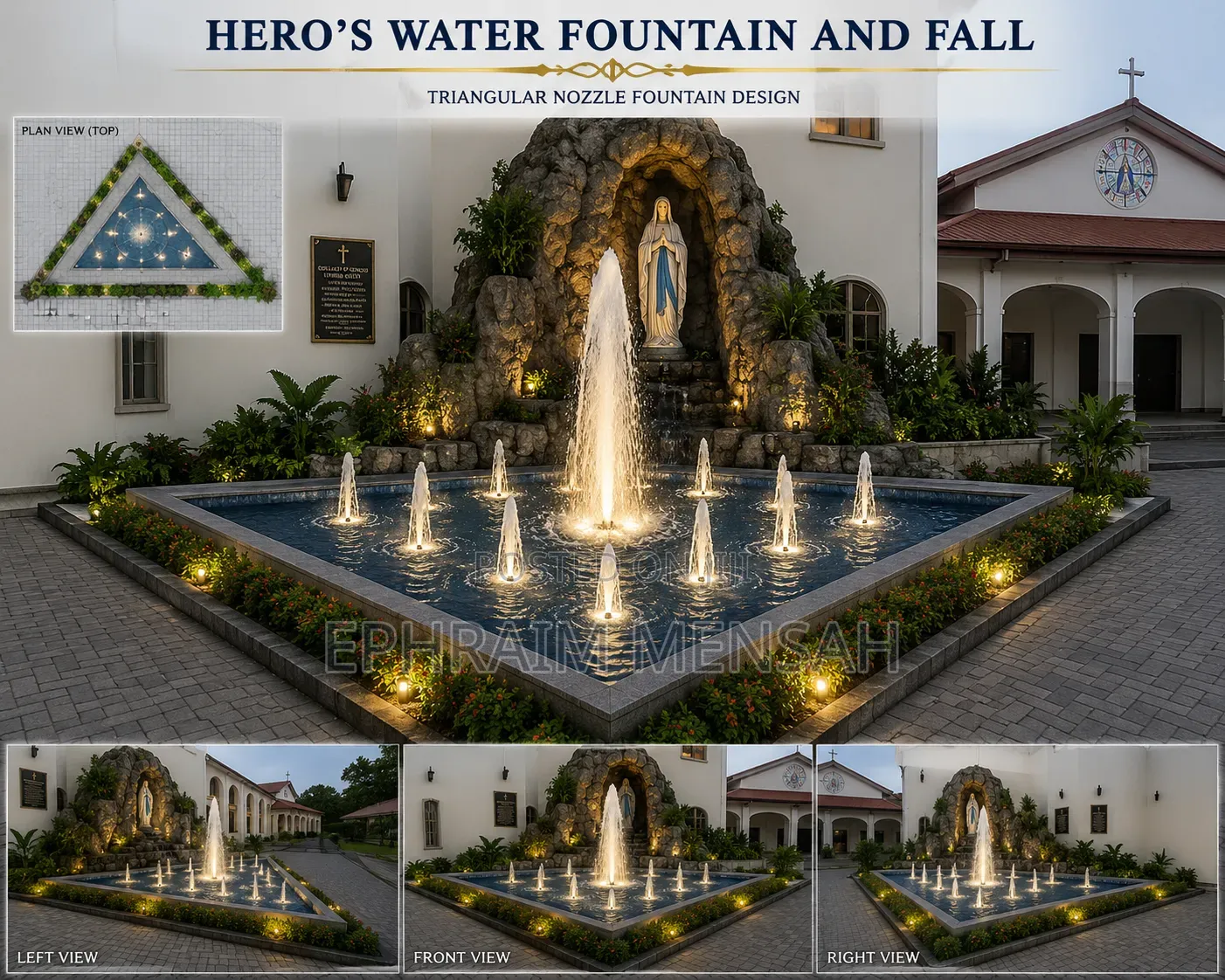 Waterfalls and Water Fountain