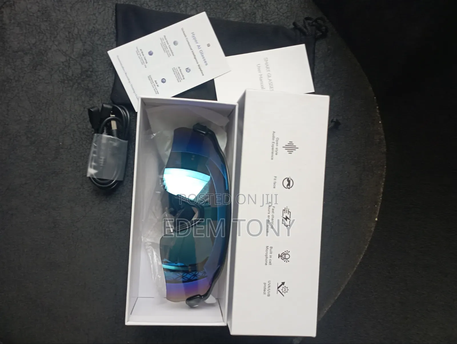 AuraSun AI Smart Cycling Glasses Set