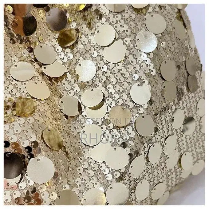 Miss DG 2025 Gold Sequin Chain Shoulder Bag