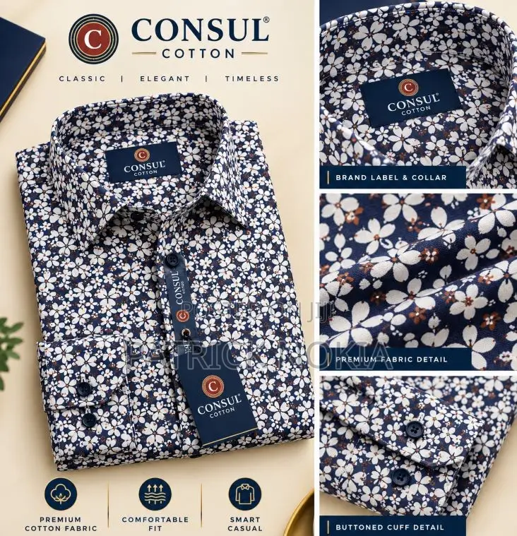 Consul Men's Classic Long Sleeve Shirt Floral Print