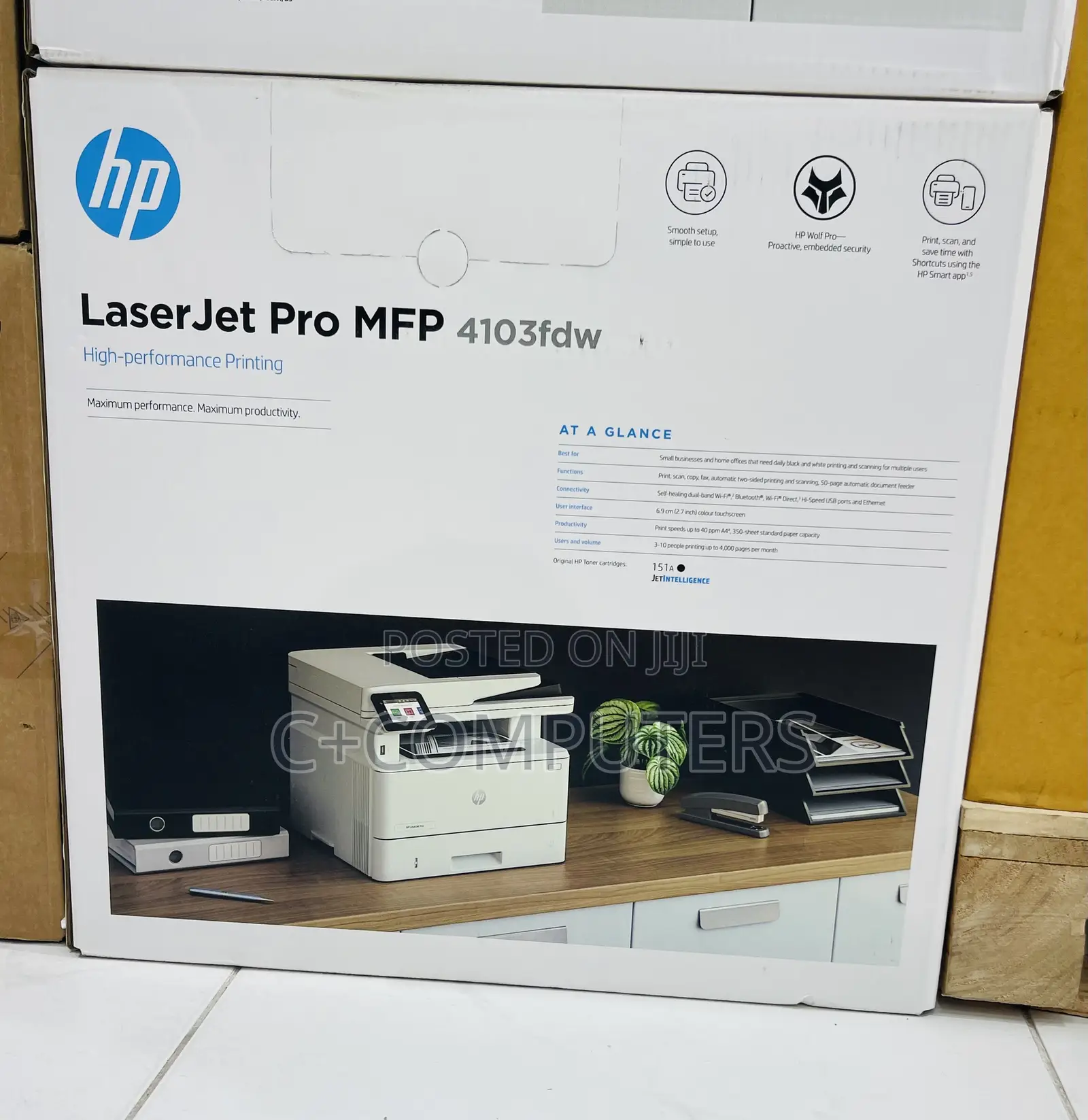HP LaserJet Pro MFP 4103fdw Printer 4-in-1