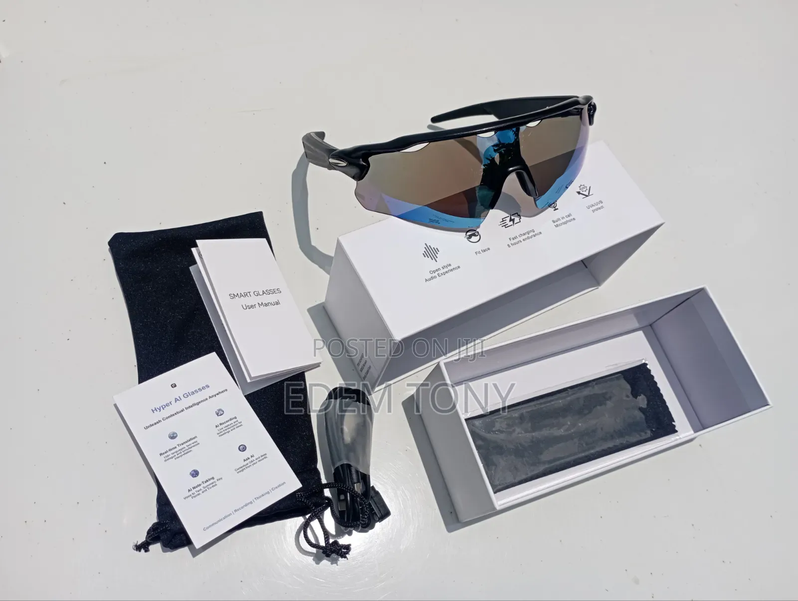 AuraSun AI Smart Cycling Glasses Set