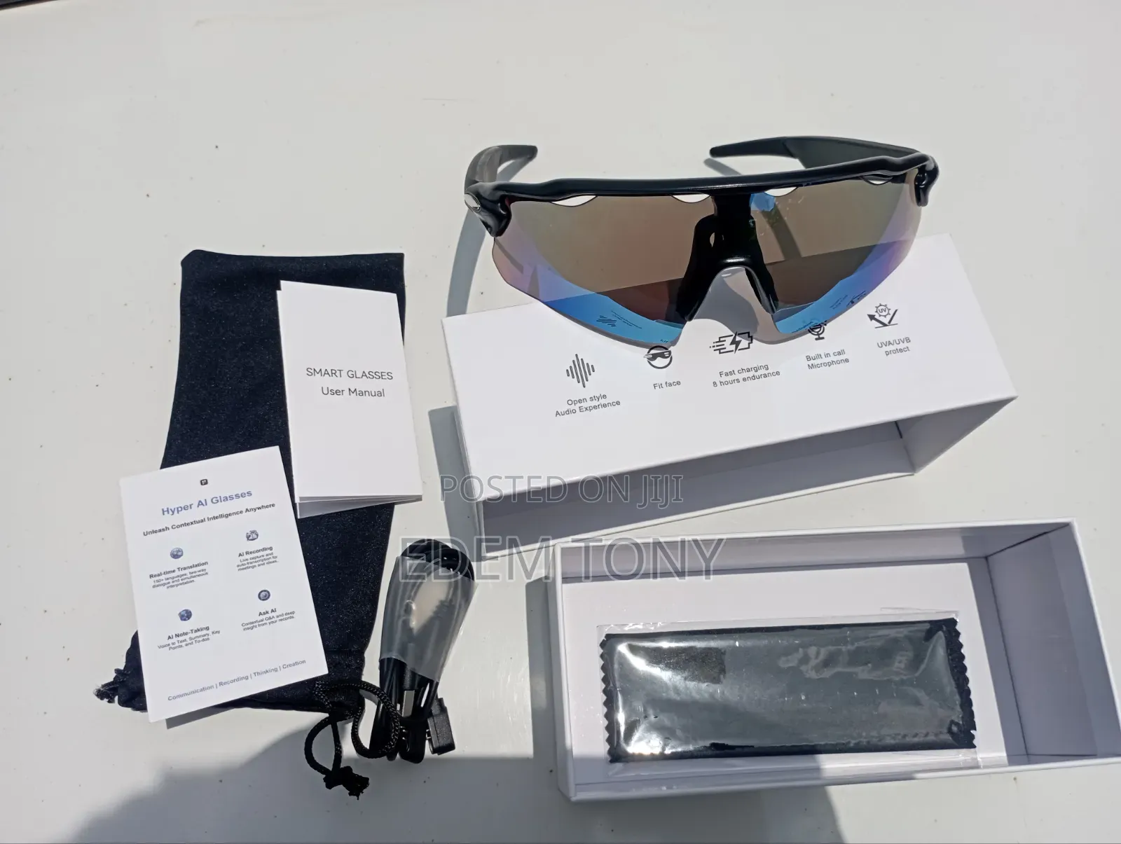 AuraSun AI Smart Cycling Glasses Set