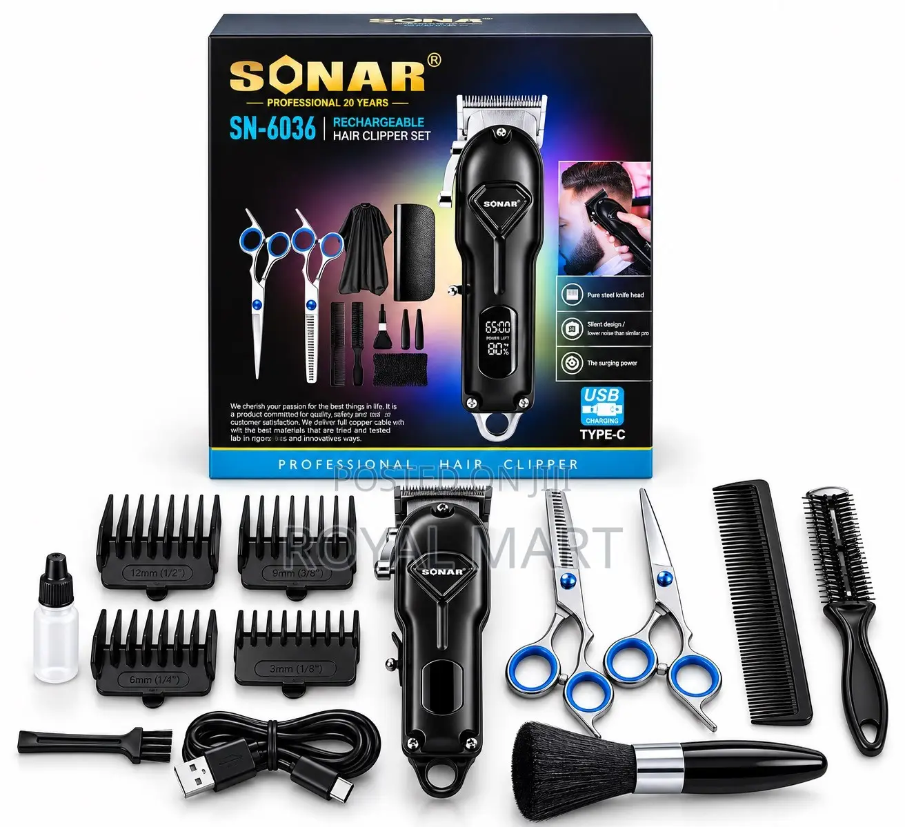 SONAR SN-6036 Professional Hair Clipper Set