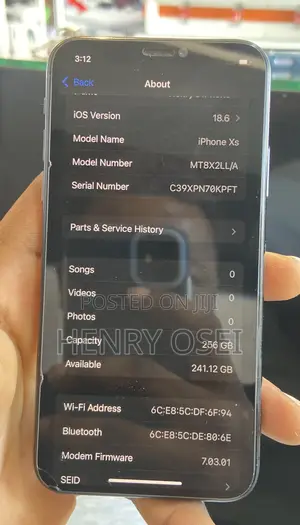 Apple iPhone XS 256 GB Black