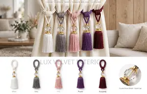 Luxury Curtain Tassel Tieback Holder - 2 Pieces