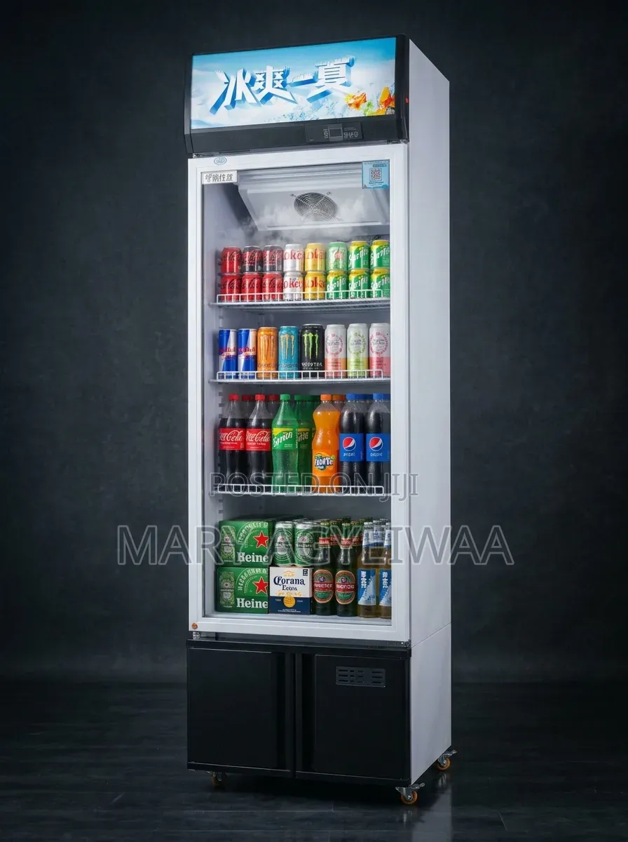 388L Cooling & Frost Free Single Glass Door Display Fridge