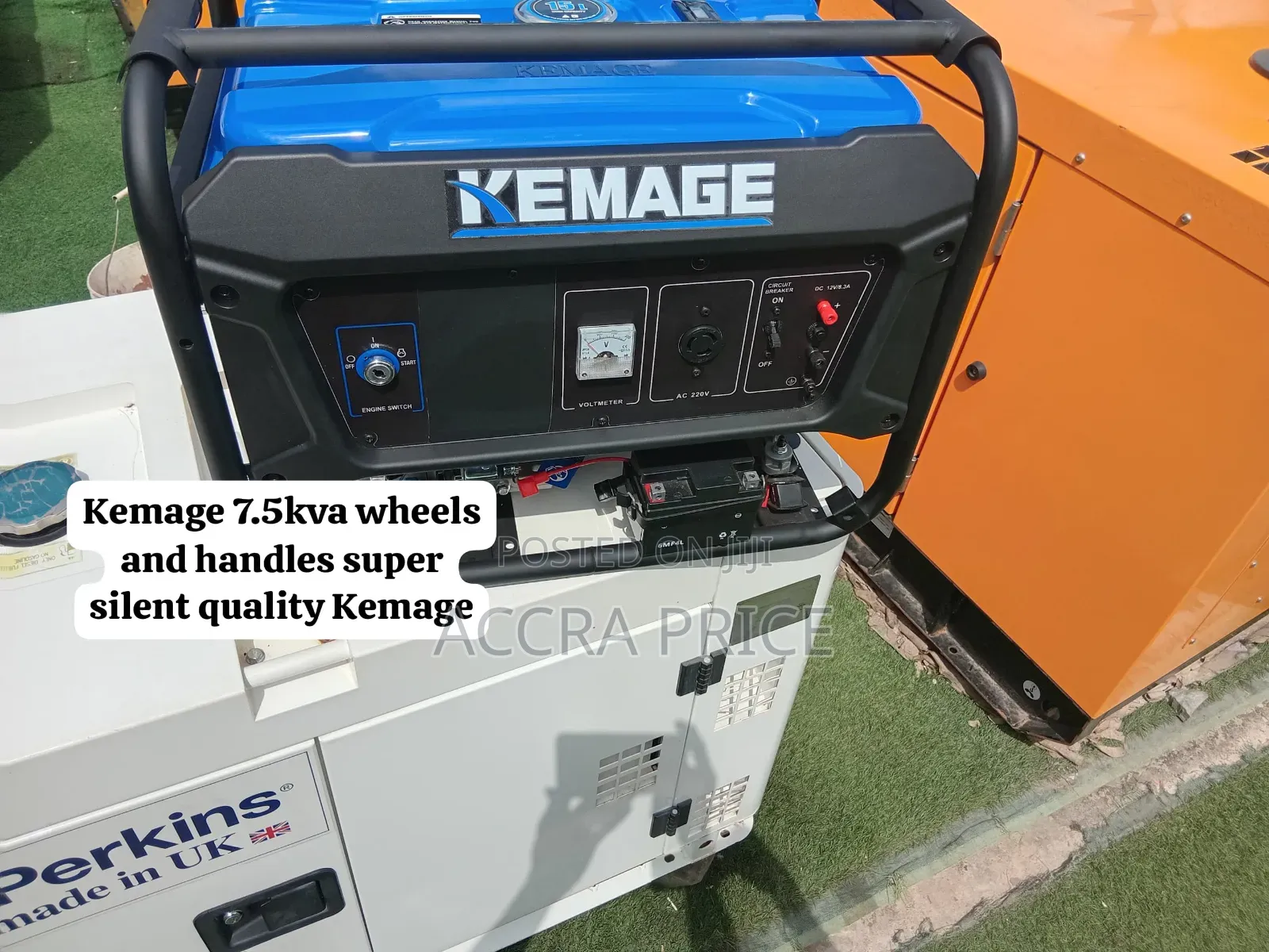 Kemage 7.5kVA Silent Generator With Easy-Move Wheels and Handles