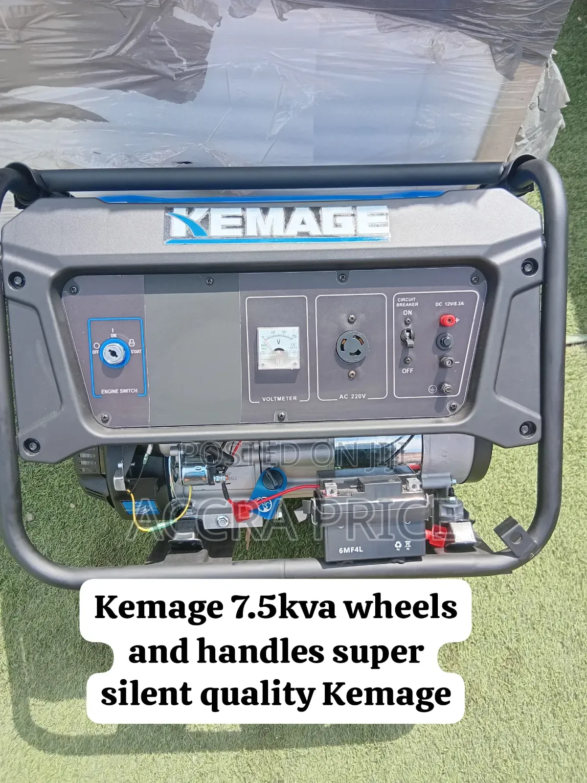 Kemage 7.5kVA Easy-Mobility Generator Smooth Movement, Reliable Power