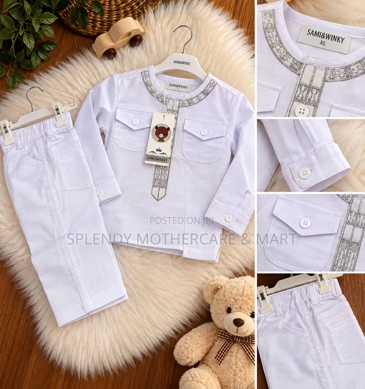 White Traditional Boys' Two-Piece Outfit