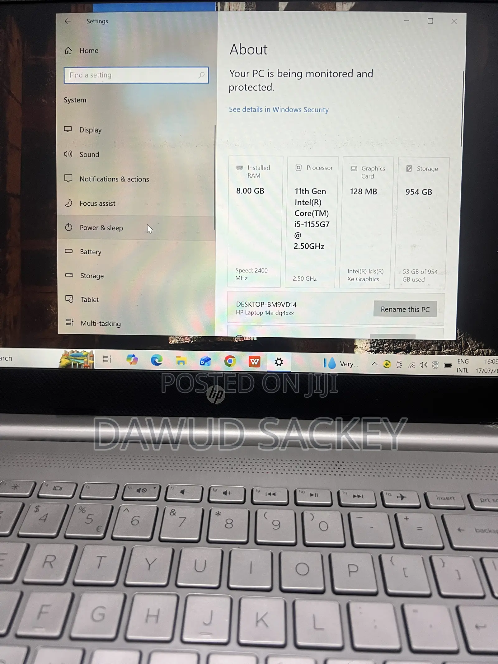 Laptop HP 14S 8GB Intel Core i5 SSD 1T