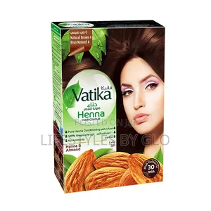 Vatika Henna Hair Coloure Dye (Black, Natural Brown & Burgundy )