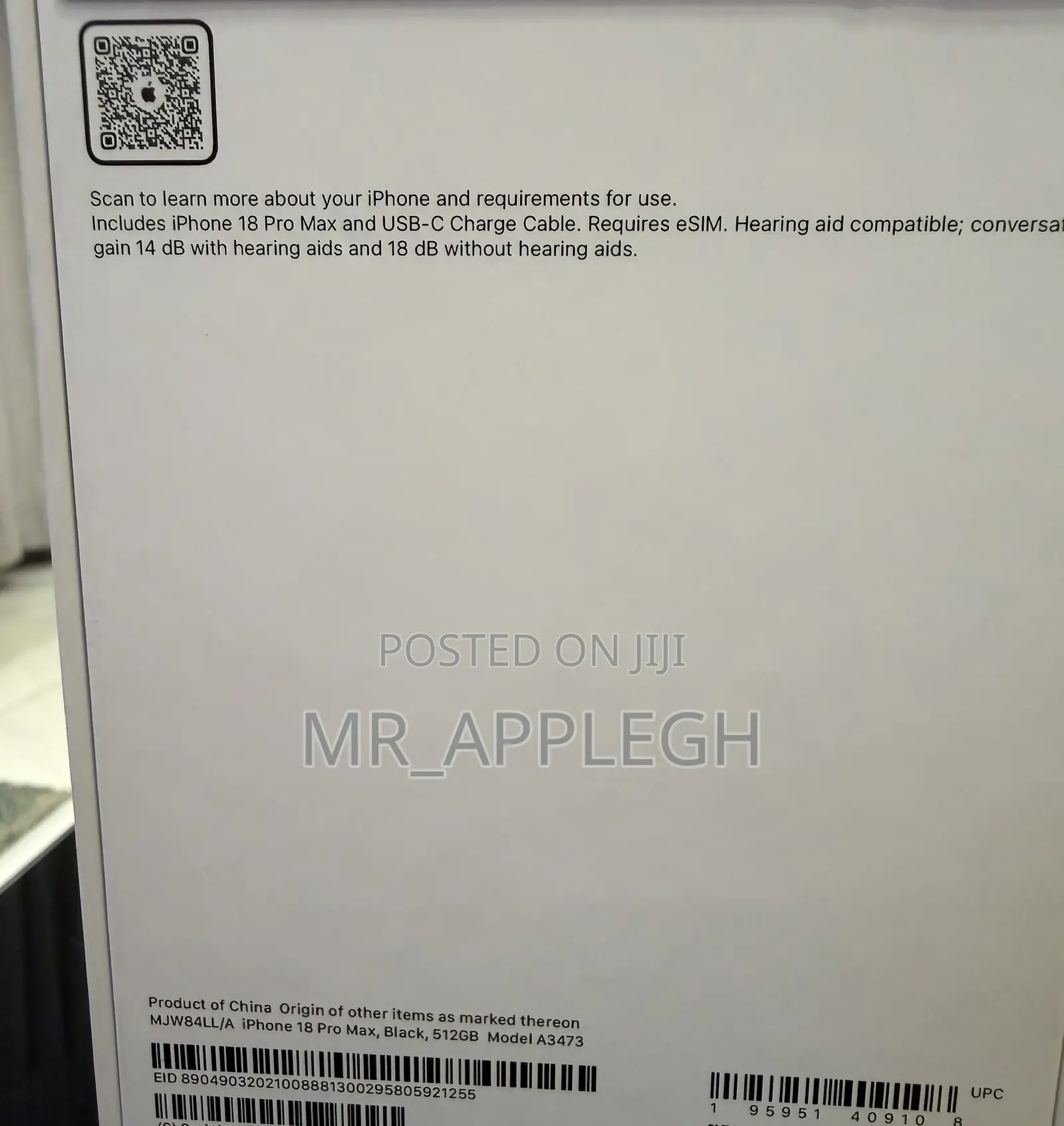 New Apple iPhone 18 Pro Max 512 GB Black