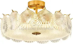 Seashell Glass Porch Ceiling Light