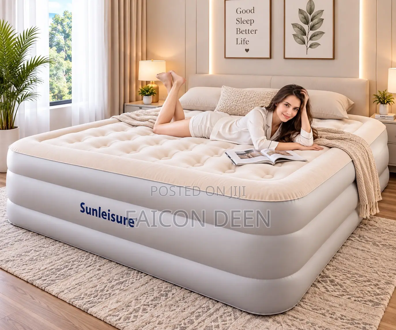 Unmatched Sleeping Luxury:Automatic: Inbuilt Pump Double Air Bed