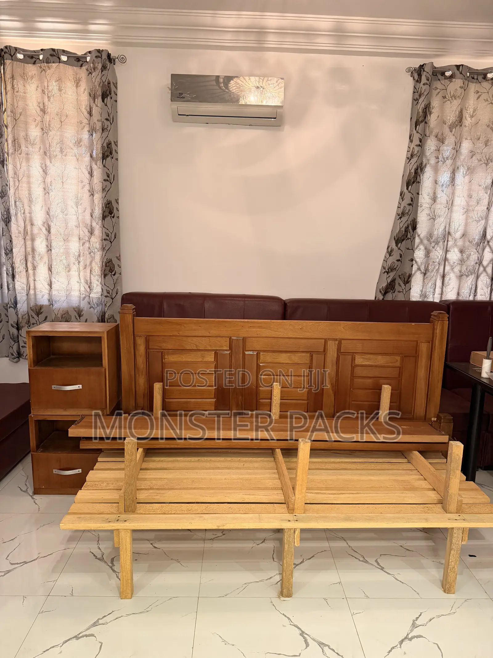 Queen Size Bed With Two Side Stands