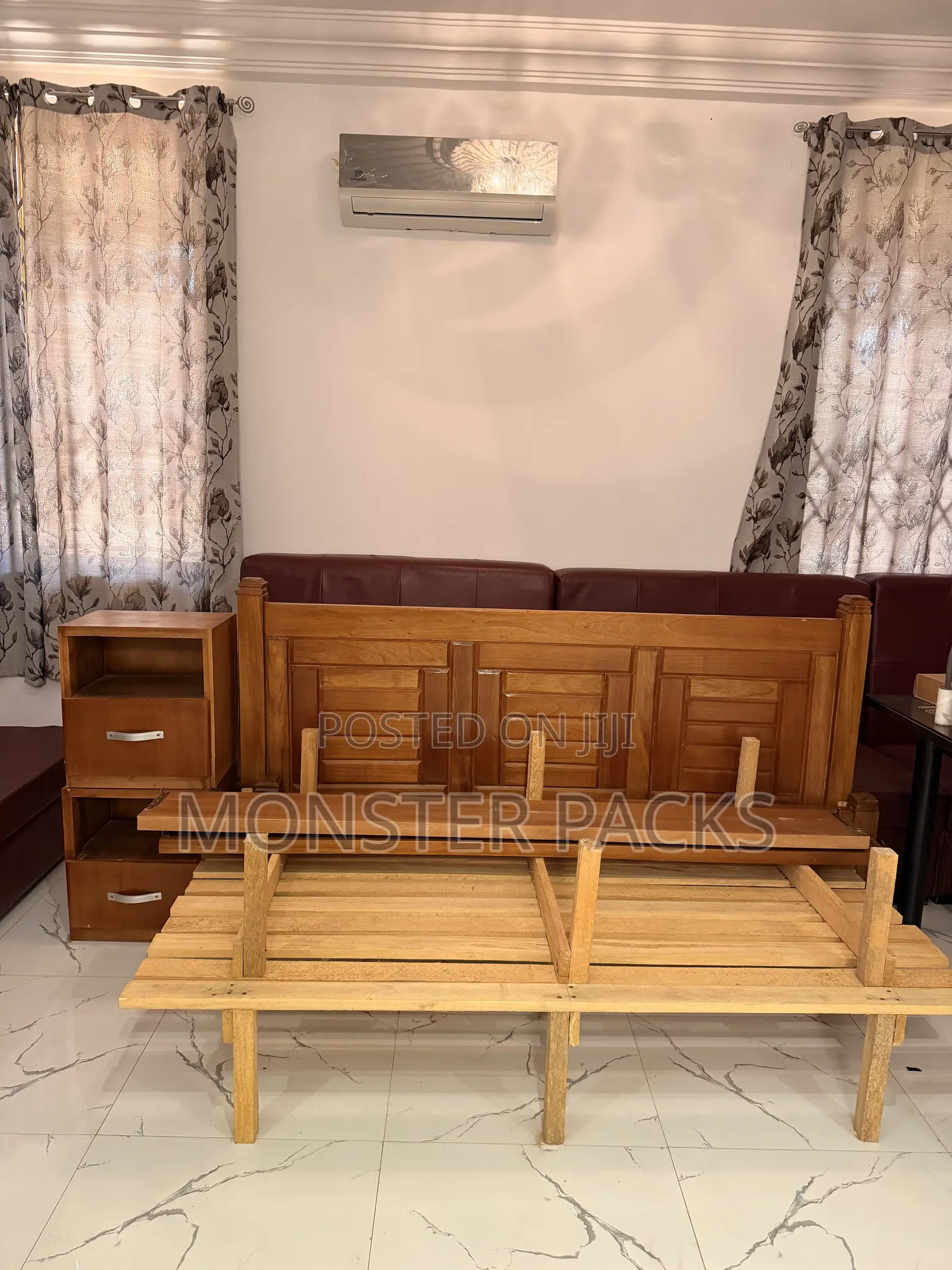 Queen Size Bed With Two Side Stands
