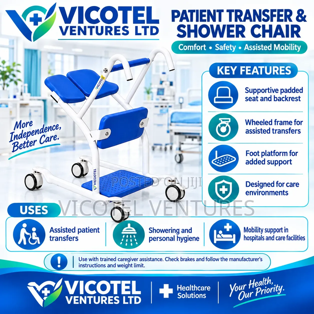 Patient Transfer and Shower Chair
