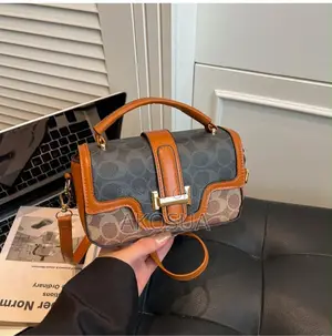Trendy Mini Hand Tote Bag for Ladies - Brown