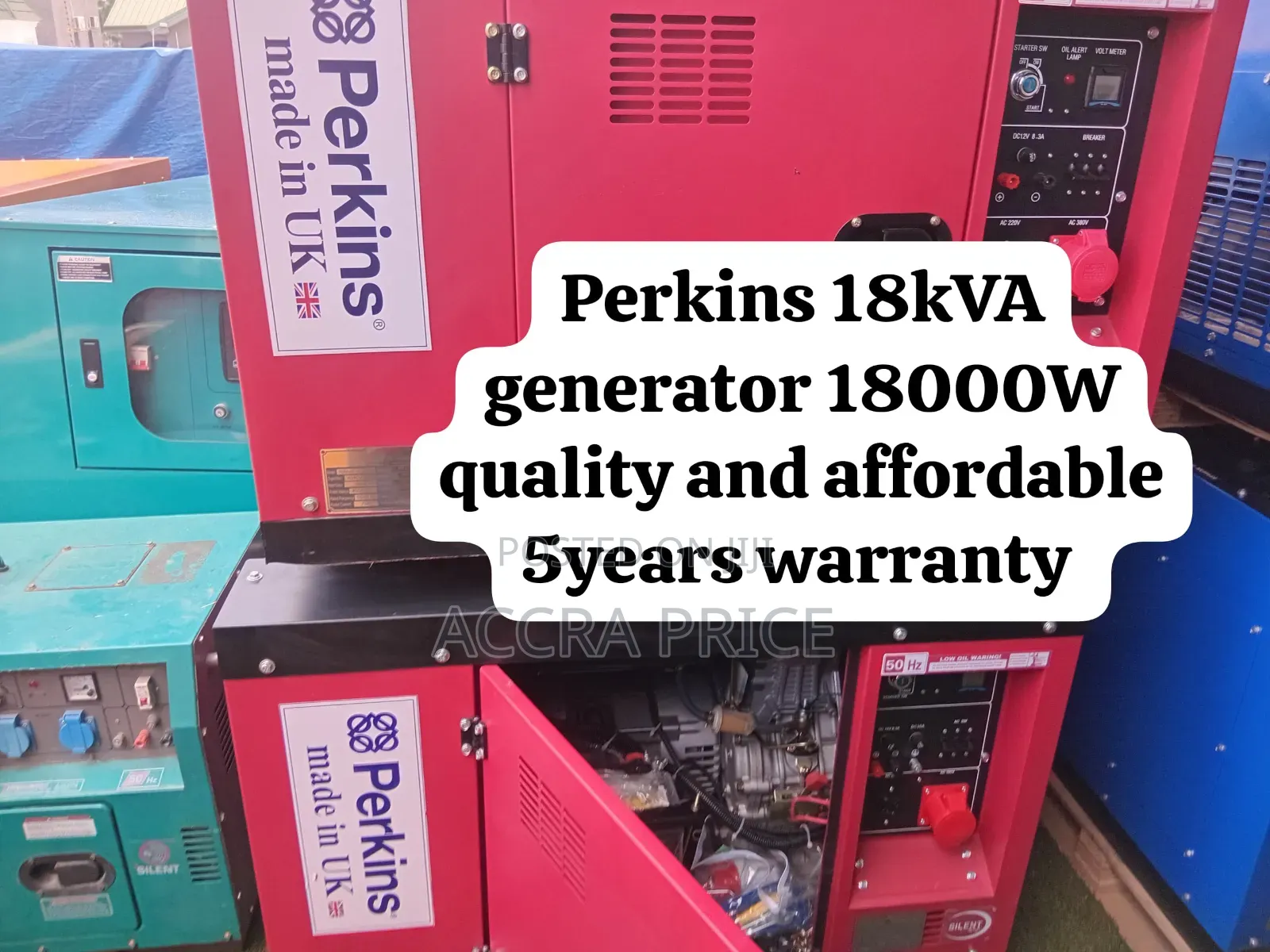 Heavy-Duty Perkins 18kVA Genset With 5 Years Warranty