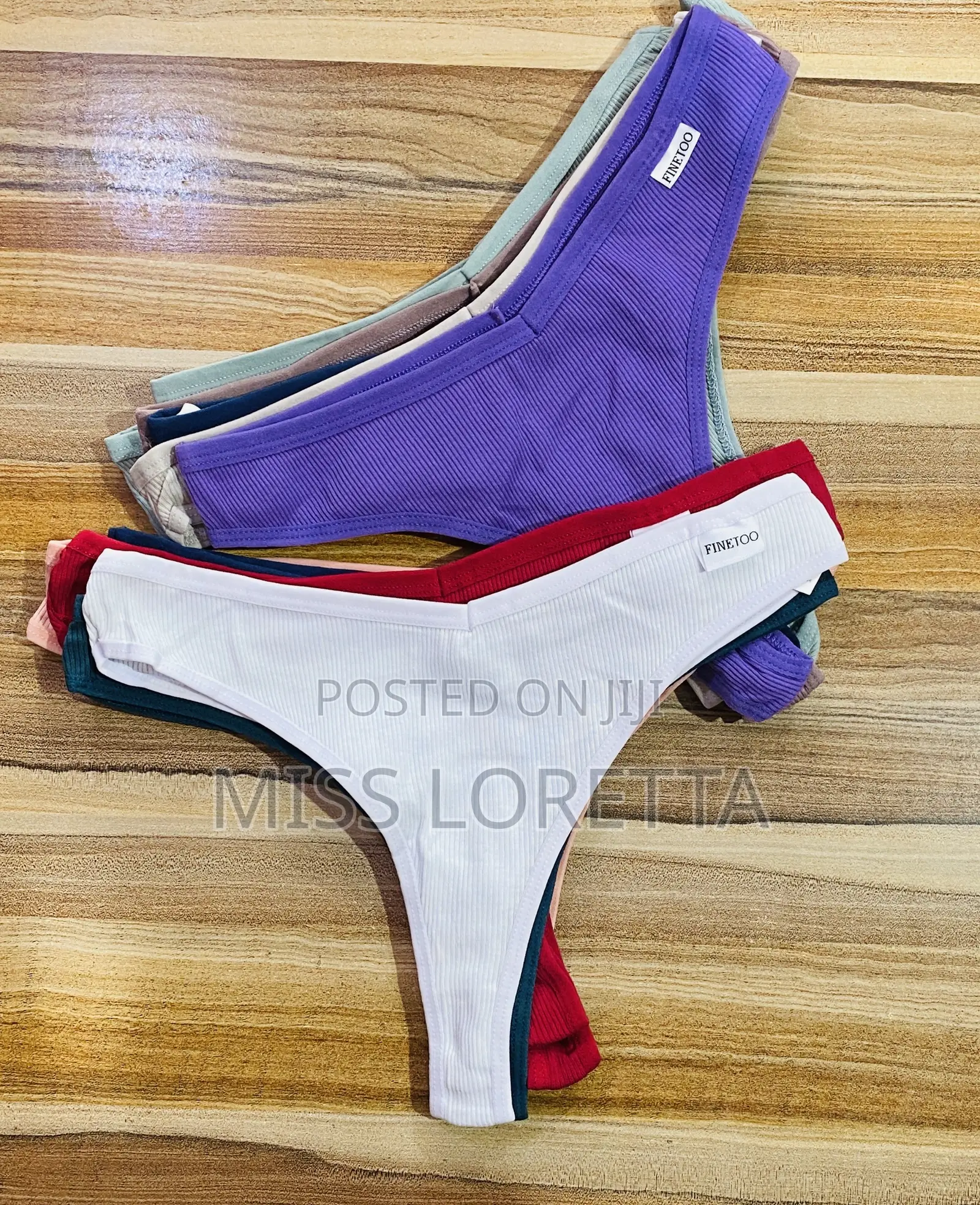 Cotton Thongs - 001