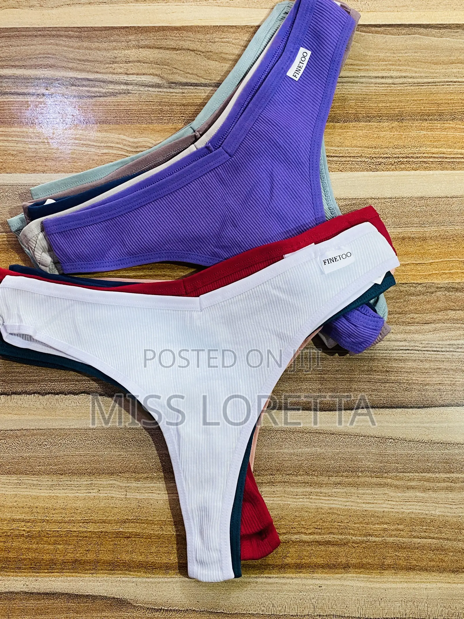 Cotton Thongs - 001