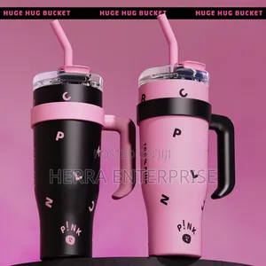 1200ml Huge Bucket "Pink" Double-Wall Insulated Tumbler