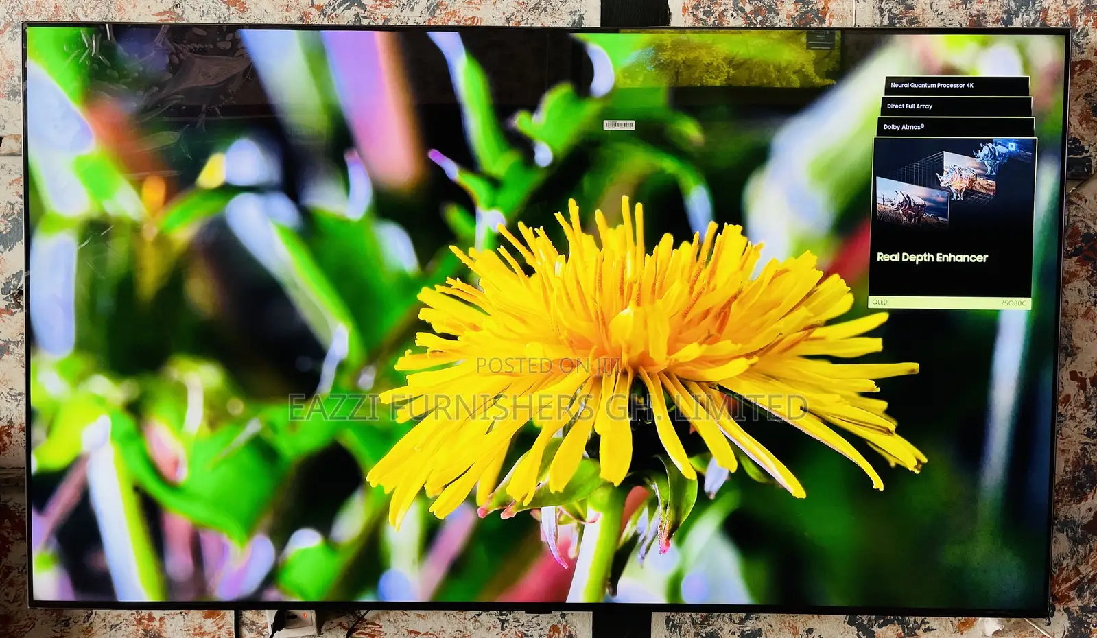 Samsung 75 Inche QLED 4k Vibrant Smart Uhd HDR Smart Gaming TV 75Q80c