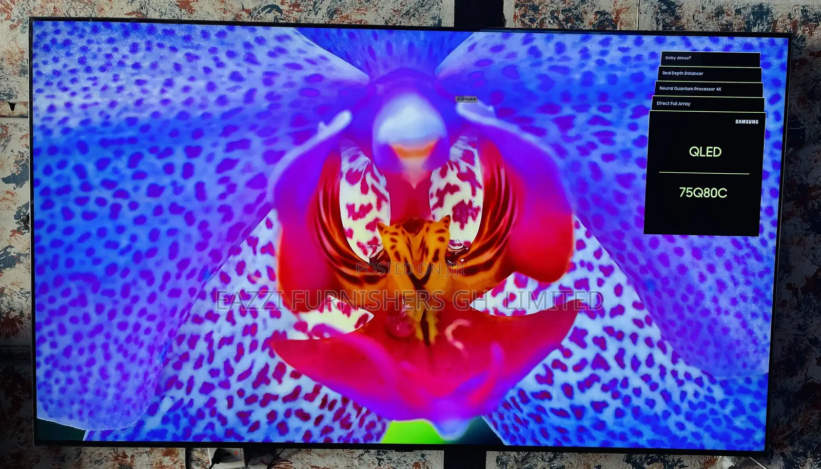 Samsung 75 Inche QLED 4k Vibrant Smart Uhd HDR Smart Gaming TV 75Q80c