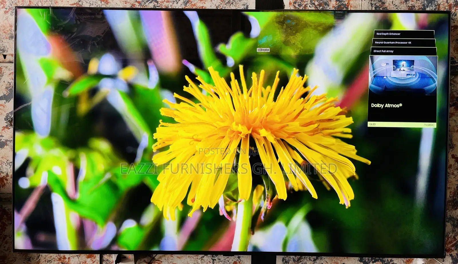 Samsung 75 Inche QLED 4k Vibrant Smart Uhd HDR Smart Gaming TV 75Q80c