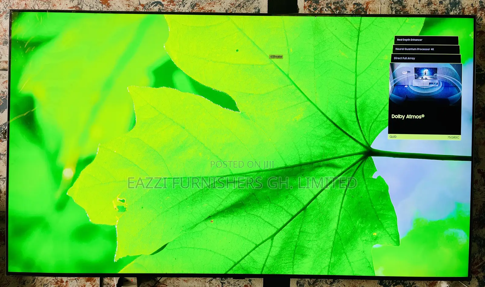 Samsung 75 Inche QLED 4k Vibrant Smart Uhd HDR Smart Gaming TV 75Q80c