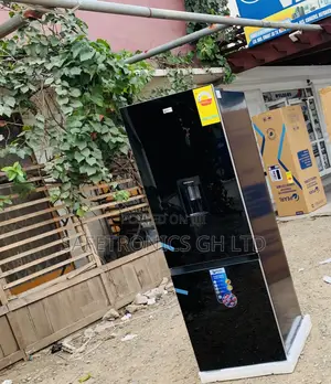 Upgrade Your Kitchen << 309L Pearl Black 2 Doors Bottom Fridge