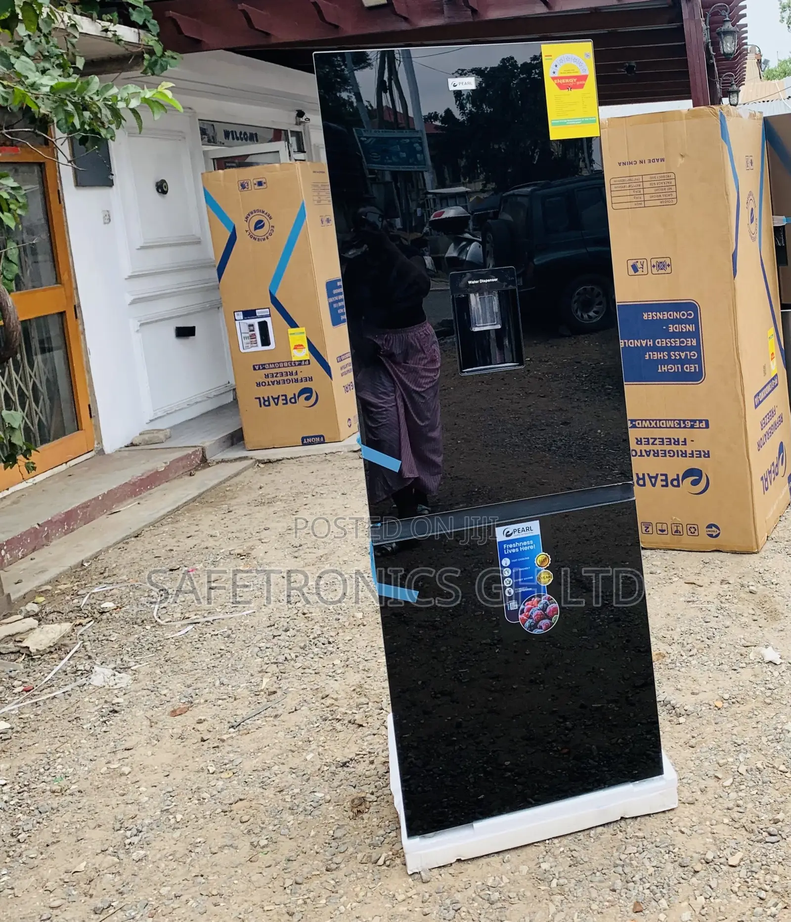 Fabulous Pearl Bottom Mount Black 309L 2 Doors Fridge