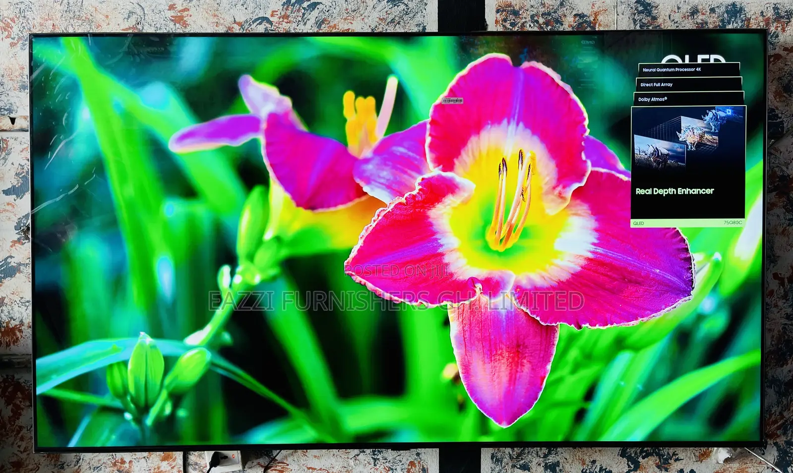 75” Inch Samsung QLED With Active 4k at 120 Hz Smart Satellite HDR Uk TV