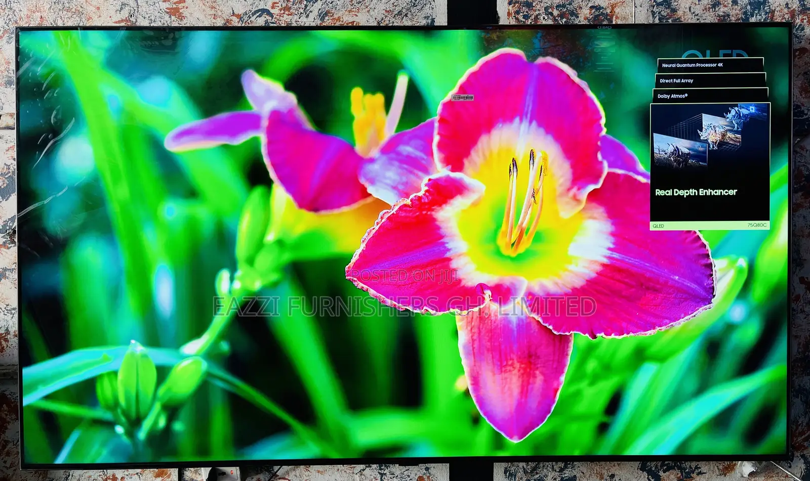 75” Inch Samsung QLED With Active 4k at 120 Hz Smart Satellite HDR Uk TV