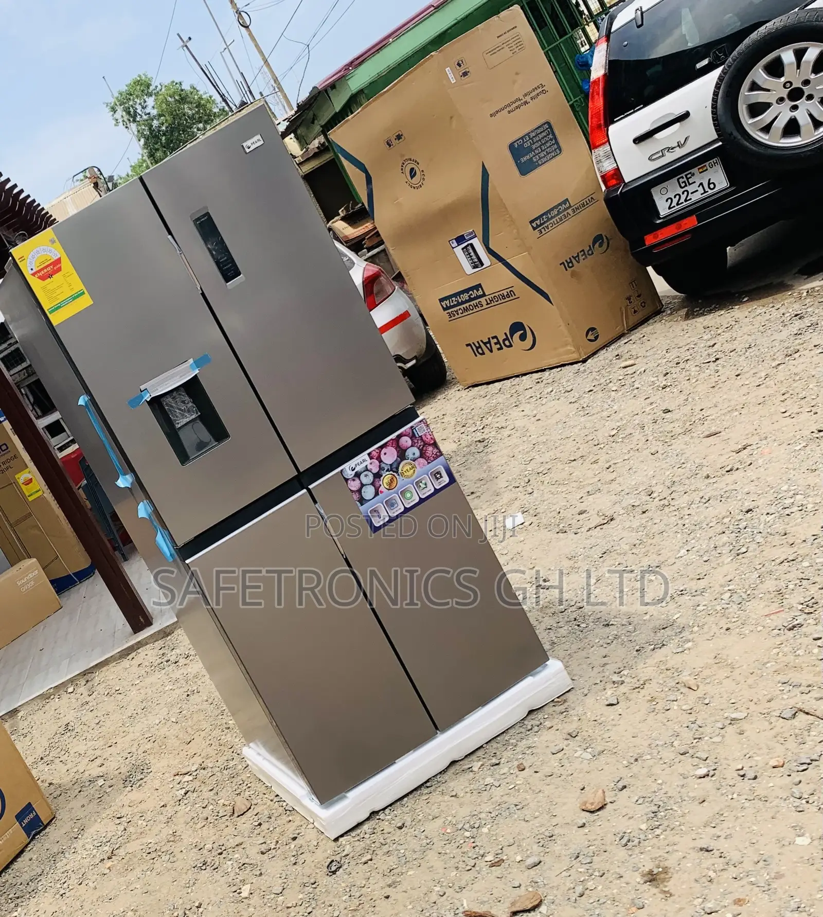 Exclusive New 421L Pearl 4 Doors Grey Side by Side Fridge