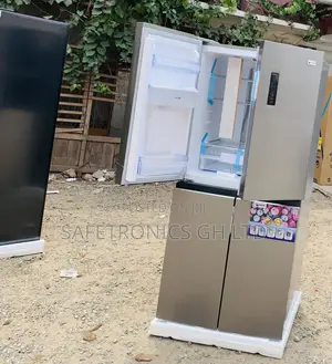Side by Side Fresh Edge 4 Doors Pearl Grey 421L Fridge