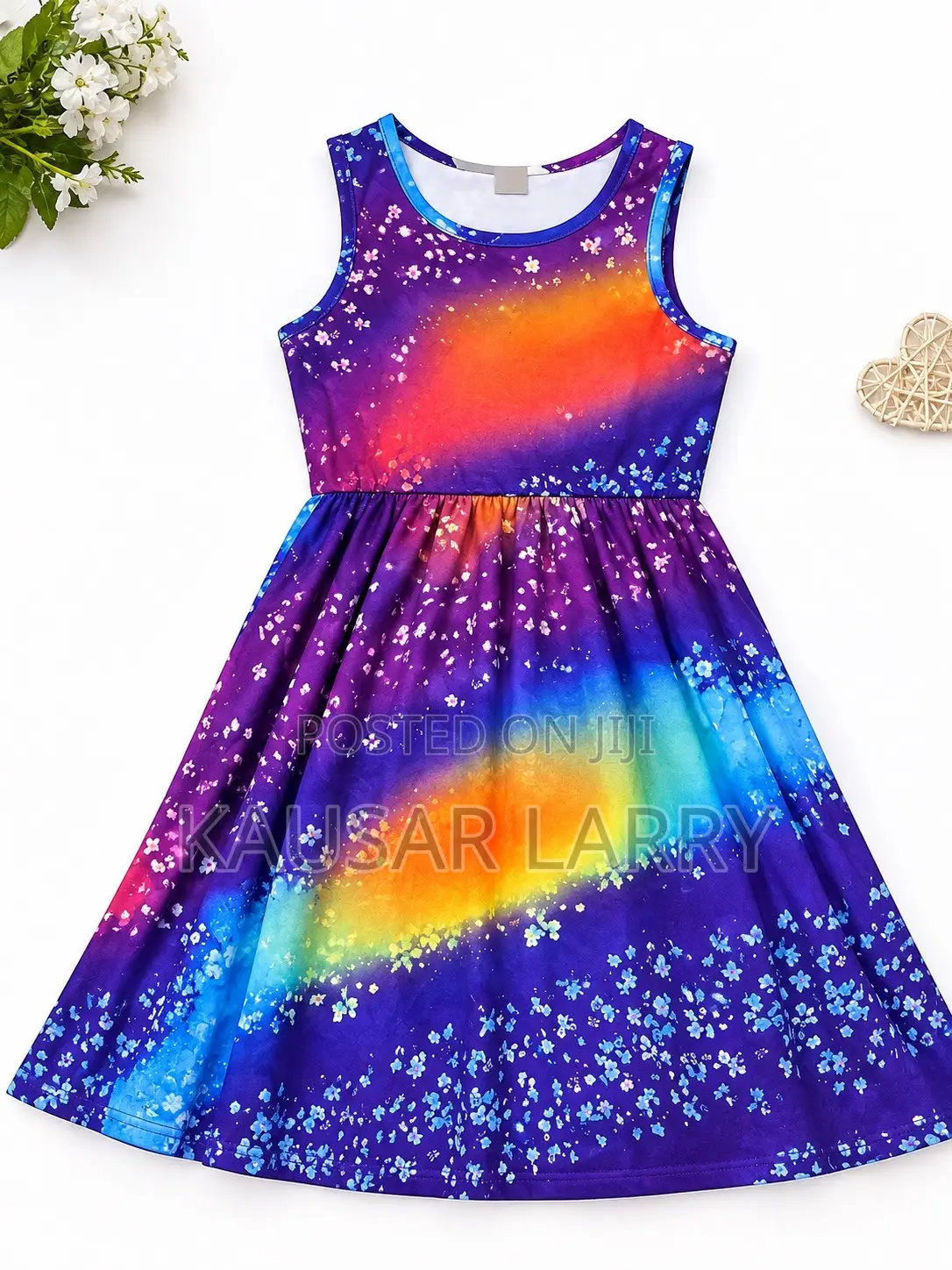 Girls’ Sleeveless Knee-Length Dress