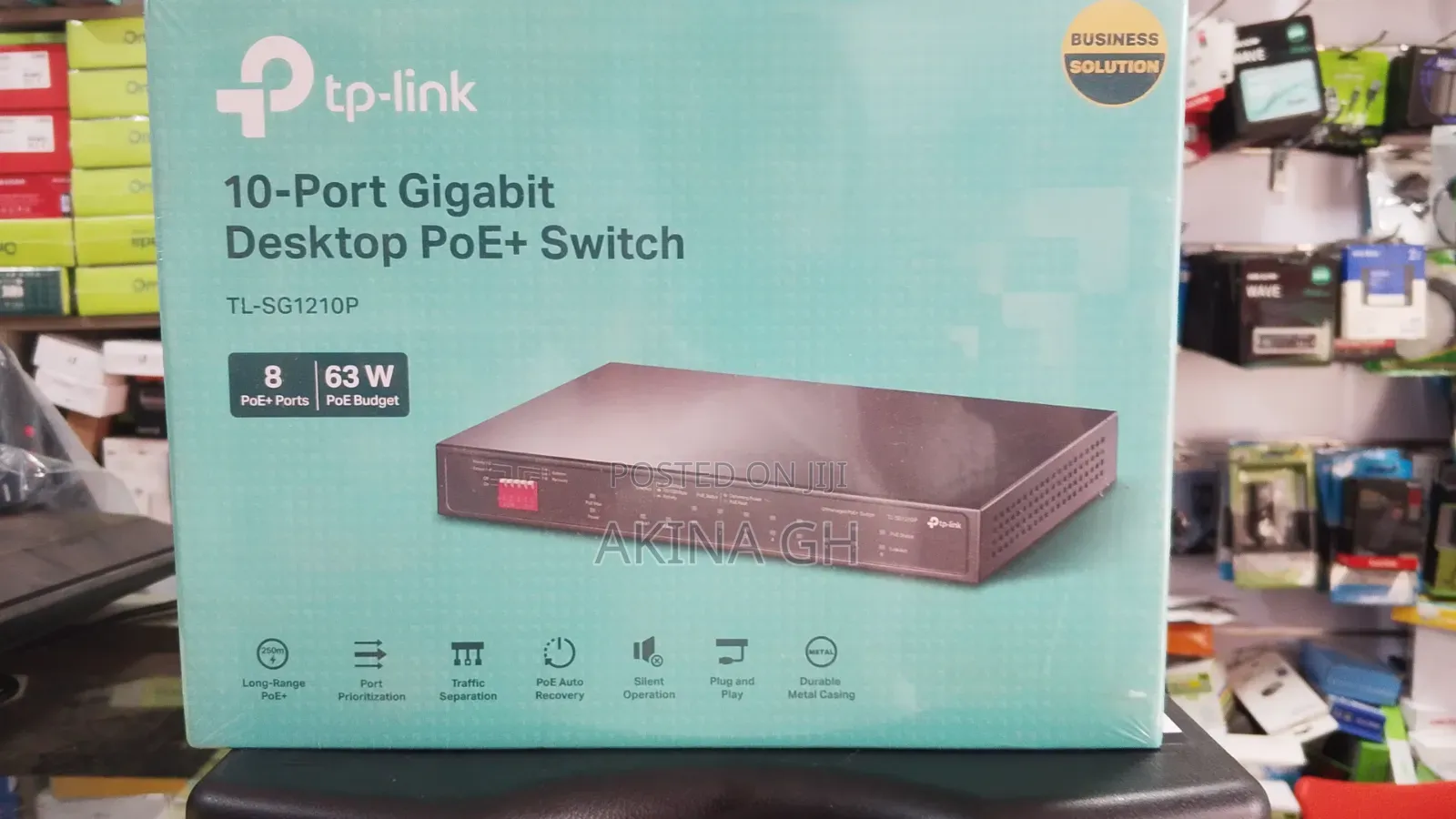 Tp Link 10 Port Gigabit Desktop POE+ Switch/Tl-Sg1210p