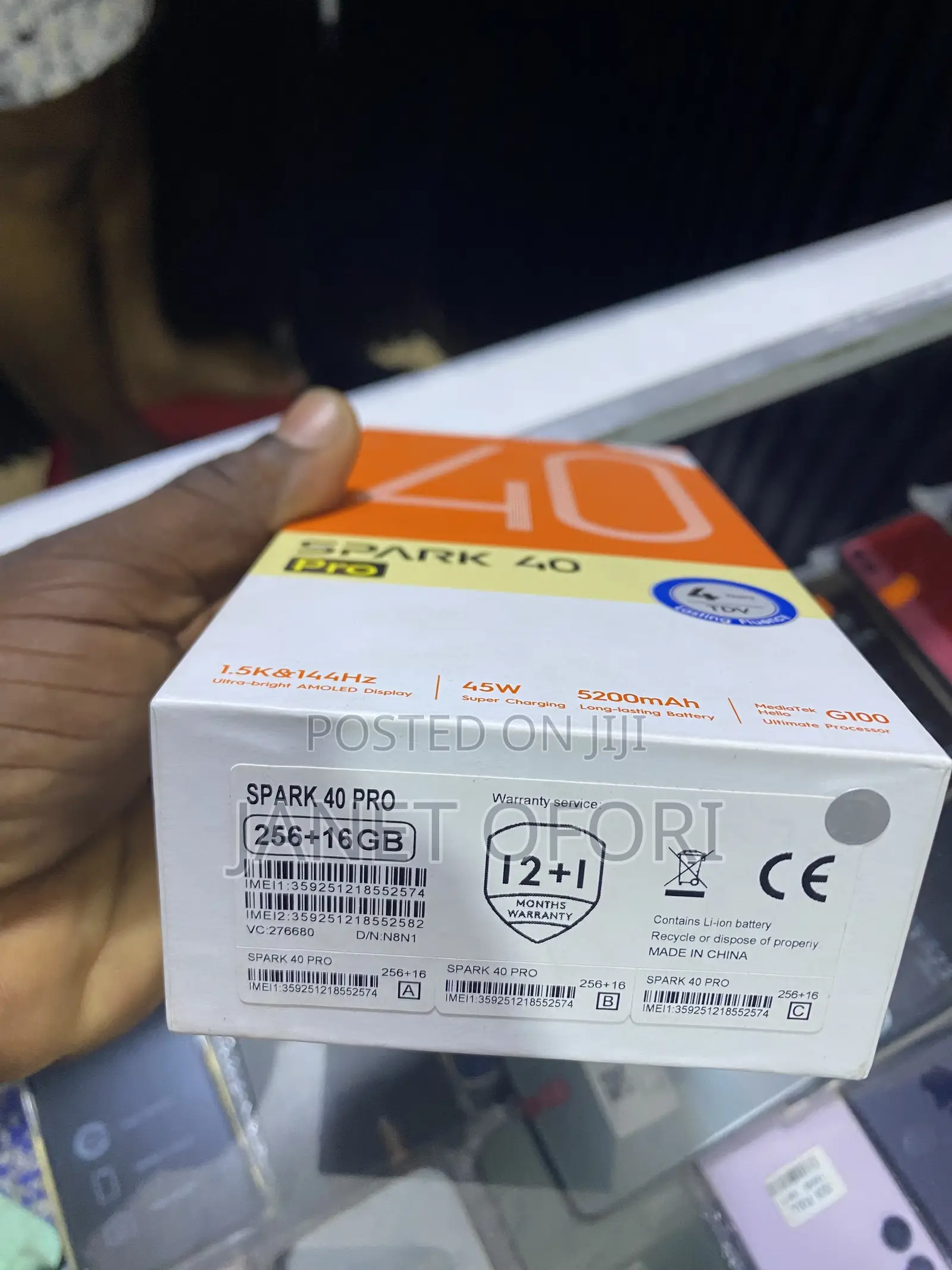 New Tecno Spark 40 Pro 256 GB Gray