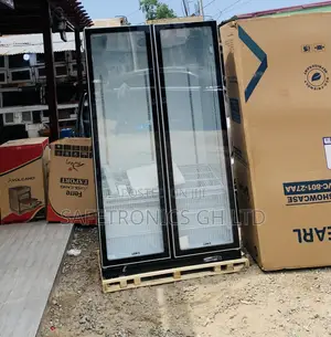 Check Out Display Pearl 690L 2 Doors Black Glass Fridge