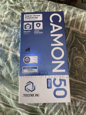 New Tecno Camon 50 Pro 256 GB Black